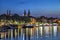 Koblenz skyline reflecting in river Moselle