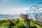 Kochi cityscape panorama from Godaisan mountain Observatory in Kochi, Shikoku, Japan