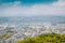 Kochi cityscape panorama from Godaisan mountain Observatory in Kochi, Shikoku, Japan