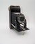 A Kodak Folding Brownie Six 20 vintage Camera with white background