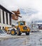 Koetschach, Austria - snowplow in action on wintertime