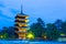 Kofuku-Ji Five Storied Pagoda Lighted Evening H