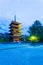 Kofuku-Ji Five Storied Pagoda Lighted Evening V