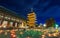 Kofukuji five storied pagoda in Nara park ,Japan