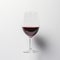 Kogin Wine Glass Mockup: Smooth Lines In Maroon