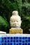 Koh Chang island, Thailand - August, 2019. Ancient style Buddhism statue