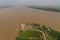 Koh Dach - Silk Island, Island on Mekong river in Phnom Penh Cambodia Asia Aerial Drone Photo