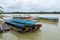 Koh Panyi, Thailand. August 08,2018. Several painted Thai boats are at the pier.