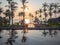 Koh Phangan, THAILAND - 15 March 2017 - Luxury resort sunset vie