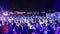 KOH PHANGAN, THAILAND, 21 april 2016. Crowd participate in Full Moon party dance on the sandy beach during the full moon