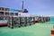 KOH PHANGAN, THAILAND - AUGUST 20, 2013: Ferry boat at the Phangan island pier.