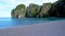 Koh Phi Phi Thailand empty Maya beach in the early morning