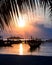 Koh Rong Island, Cambodia at Sunrise. strong vibrant Colors, Boats and Ocean