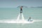 Koh Samui island , Thailand - DEC 29 2019 : Sport man exibition on Zapata Racing water propelled flyboard Surat Thani province Koh