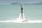 Koh Samui island , Thailand - DEC 29 2019 : Sport man exibition on Zapata Racing water propelled flyboard Surat Thani province Koh