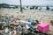 KOH SAMUI, THAILAND - APRIL 22: Garbage on  beach.