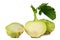 Kohlrabies on white