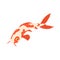 Koi carp icon, cartoon style