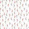 Koi carps. Seamless pattern with red and black fish