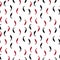 Koi carps. Seamless pattern with red and black fish