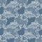 Koi carps seamless texture