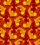 Koi Gold Japanese carp pattern seamless. thai koi fish background. vector texture