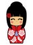 Kokeshi Doll Vector