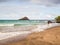 Koki Beach Park, Maui. The dark red sand at Koki Beach produced by Ka Iwi O Pele