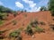 kokkinopilos or red soil in preveza greece hills red like desert