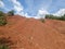 kokkinopilos or red soil in preveza greece hills red like desert