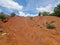 kokkinopilos or red soil in preveza greece hills red like desert