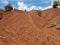 kokkinopilos or red soil in preveza greece hills red like desert