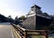 Kokura Castle in Kitakyushu, Fukuoka Japan wide angle view