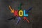 KOL abbreviation of Key Opinion Leader, influencer concept, colo