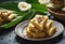 Kolak pisang, Indonesian dessert, made from banana cooked with palm sugar, coconut milk, pandanus leaves. Very popular during