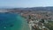 Kolimpithres beach on Paros island in the Cyclades in Greece viewed from the sky