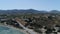 Kolimpithres beach on Paros island in the Cyclades in Greece viewed from the sky