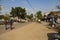 Kolkata, India. Circa May 2013: Rural life in a small town, youngsters walk by