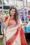 Kolkata, India â€“ 8th October 2019; Women participate in Sindur Khela at a puja pandal on the last day of Durga puja at Baghbazar