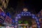 Kolkata, West Bengal, India - 12th October 2021 : Huge welcome gate for Bagbazar Durga Puja, UNESCO Intangible cultural heritage