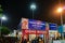 Kolkata, West Bengal, India - 2nd February 2020 : Colourful gate of a book stall at Kolkata Bookfair at night with full of book