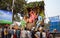 Kolkata, West Bengal, India October, 2018 â€“ View of Durga Puja Visarjan or Goddess Durga Immersion Bhasan in Prinsep Ghat