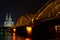 Koln (Cologne) view in the night