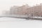 Kolomensky Bridge on a winter day. St.Petersburg