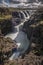 Kolugljufur canyon and waterfall at the north of Iceland