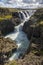 Kolugljufur canyon and waterfall at the north of Iceland