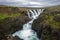 Kolugljufur Waterfall, Iceland.