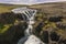 Kolugljufur Waterfall in west Iceland