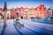 Komarno, Slovakia. Courtyard of Europe downtown square