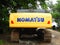 Komatsu digger, komatsu excavators, back side showing the name